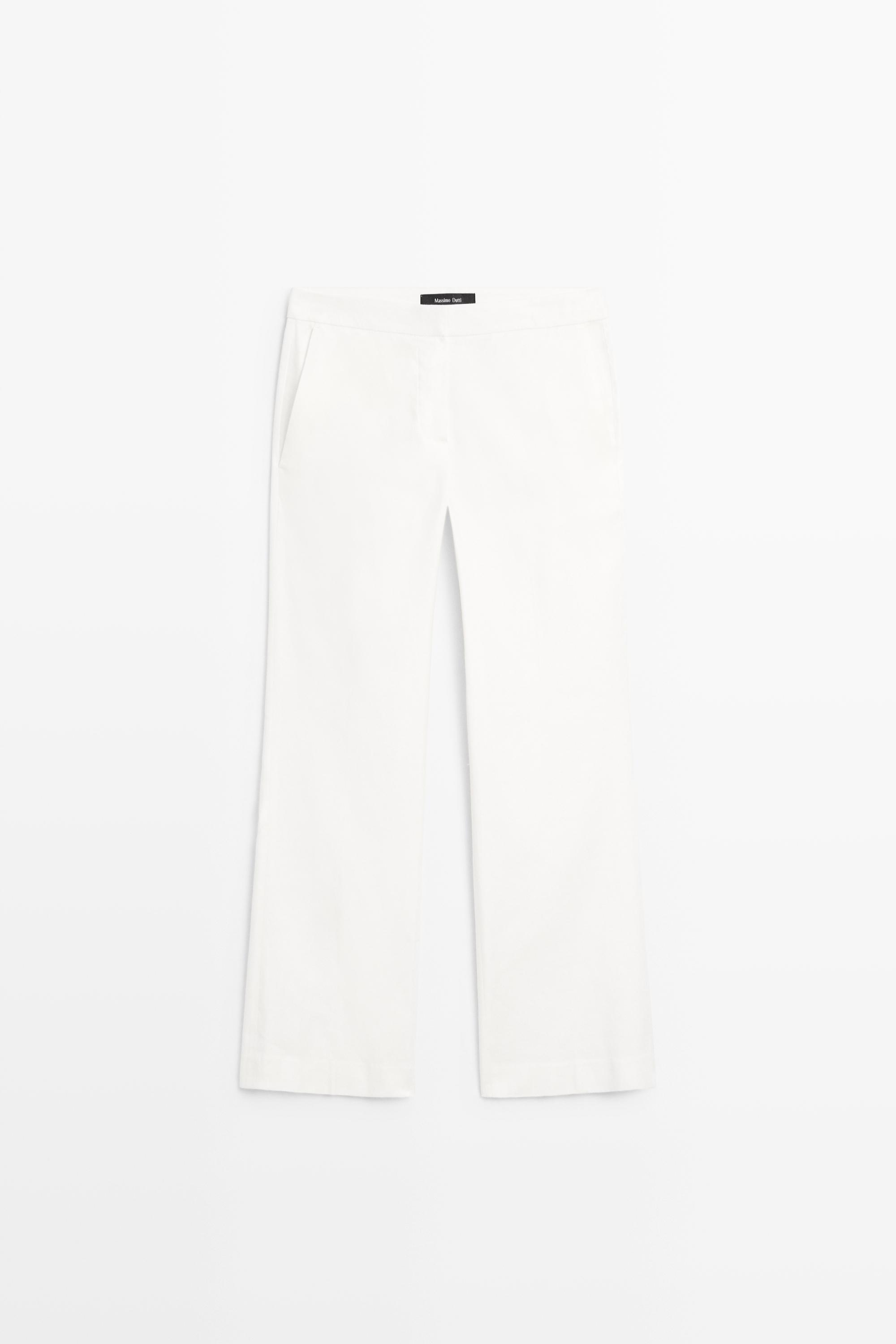 Pantalon kick flare en lin